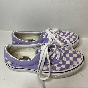 Lavender purple checkered Vans size 7 in women